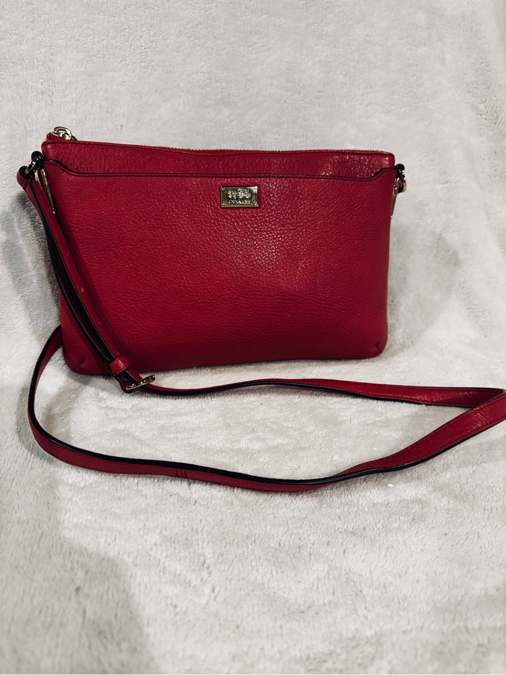Coach Madison Red Crossbody adjustable strap